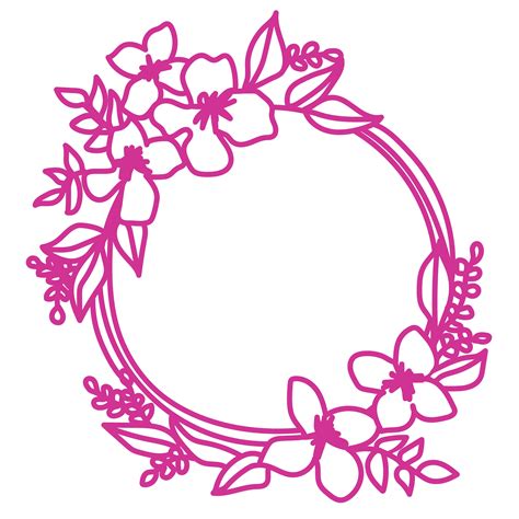 Free Flower Wreath SVG