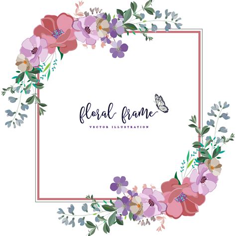 Floral Frame ‪flower SVG