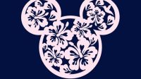 Floral Mickey Head SVG