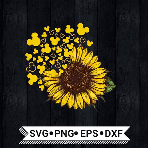 Mickey Mouse Sunflower SVG