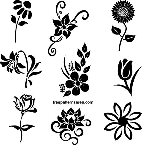 Floral Stencil SVG