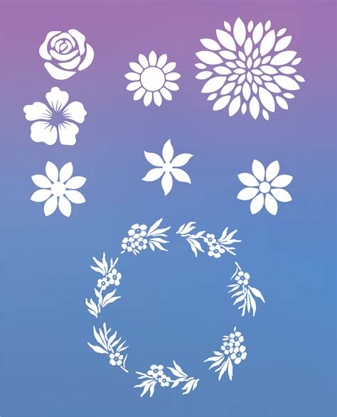 Free Flower Stencil SVG