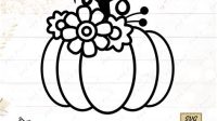 Floral Pumpkin SVG