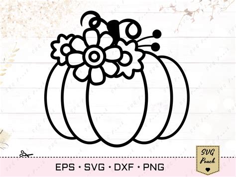 Floral Pumpkin SVG