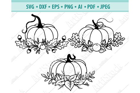 Floral Pumpkin SVG Free