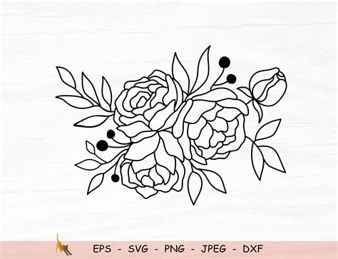 Flower Outline SVG