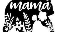 Mama Bear Floral SVG