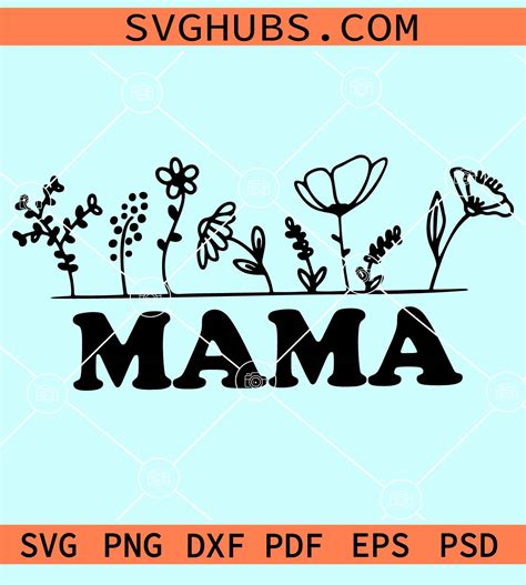 Mama Floral SVG‪‬