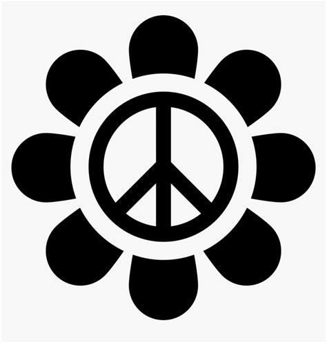 Flower Peace Sign SVG