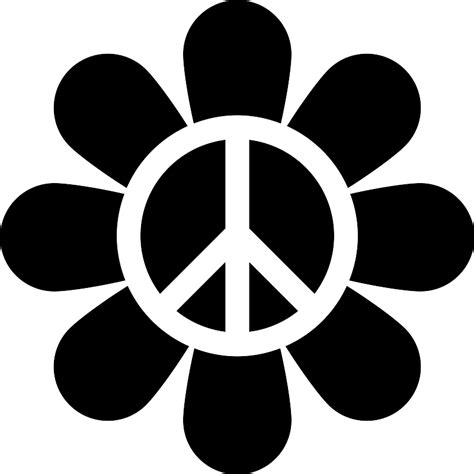 Peace Sign Flower SVG