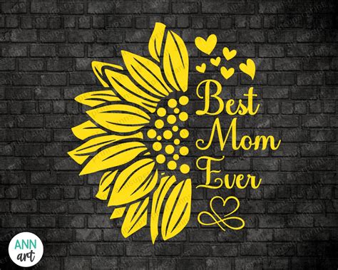 Mom Sunflower SVG Free