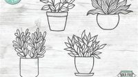 Potted Plant SVG Free