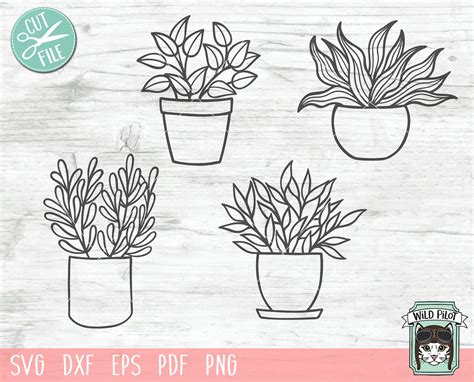 Potted Plant SVG Free