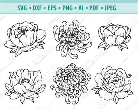 Free Peony SVG