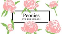 Peonies SVG