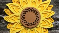 Free Layered Sunflower SVG