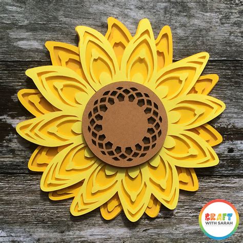 Free Layered Sunflower SVG