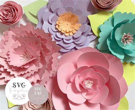 Layered Flower SVG Free