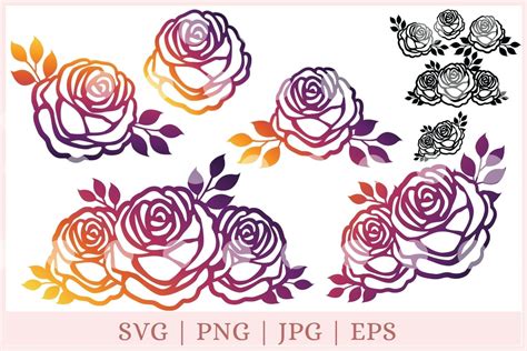 Layered Rose SVG Free