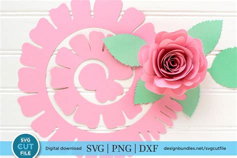 Free Rolled Rose SVG Cutting File