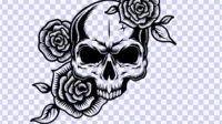 Skull And Rose SVG