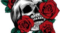 Skull And Roses SVG Free