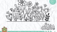 Transparent Wildflower SVG Free