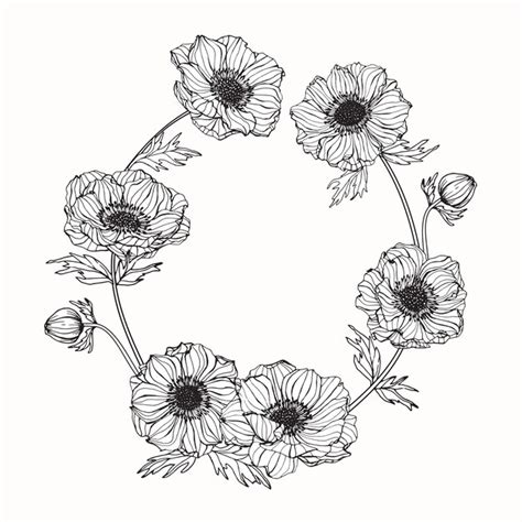 Anemone Flower SVG