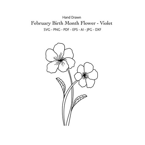 February Birth Flower SVG