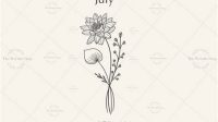 July Birth Flower SVG