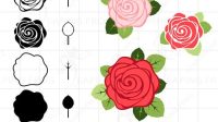 Layered Rose SVG