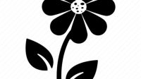 Daisy With Stem SVG