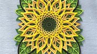 3d Sunflower Mandala SVG Free