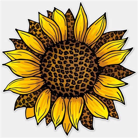 Cheetah Sunflower SVG