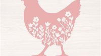 Floral Chicken SVG Free