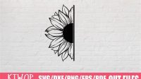 Sunflower Cricut Half Sunflower SVG Free