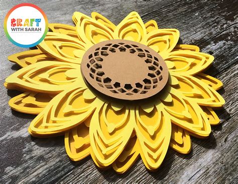 Layered Sunflower Cricut