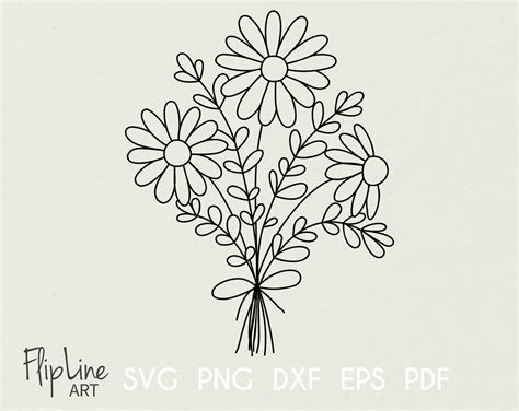 Daisy Bouquet SVG