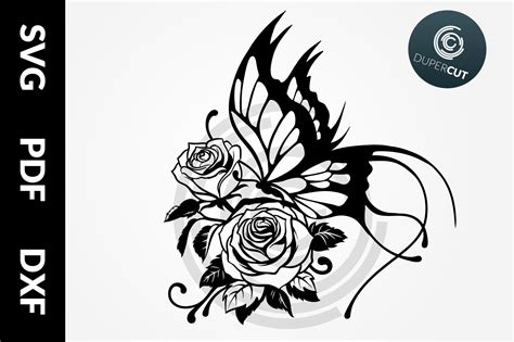 Butterfly Rose SVG