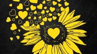 Sunflower Heart SVG