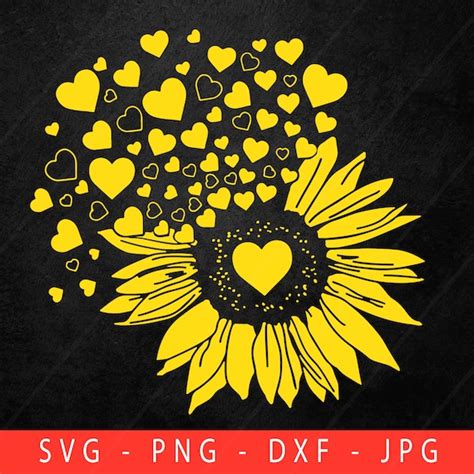 Sunflower Heart SVG