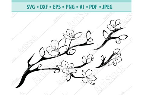 Japanese Cherry Blossom Tree SVG