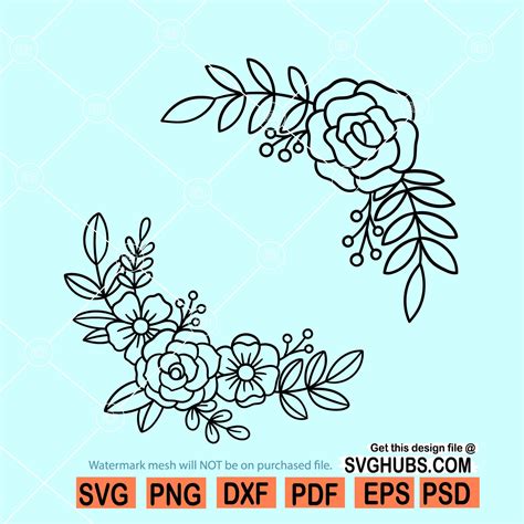 Monogram Flower SVG‪