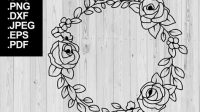 Rose Wreath SVG