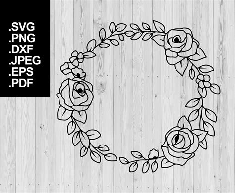 Rose Wreath SVG