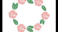 Rose Wreath SVG Free