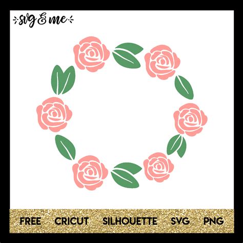 Rose Wreath SVG Free