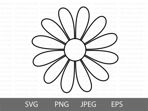 Daisy Outline SVG