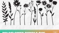 Wildflower Silhouette SVG