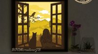 Cat Shadow Box SVG File Cat Shadow Box SVG File: A Purrfect Addition To Your Home Décor